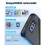 Batterie Externe, 10000mAh Power Bank, 22.5W Batterie Portable USB C Input & Output PD3.0 QC4.0 Charge Rapide Chargeur Portable