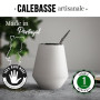 ORIGEENS CALEBASSE MATÉ - Conditionné en France - Kit Mate Complet avec Tasse Maté Céramique Artisanale (Portugal), Bombilla, Ye