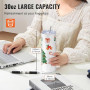 VEVOR Gobelets Thermos à Sublimation de 89 cL, 8PCs, Fins et Droits, Bouteille Sublimable en Acier Inoxydable, Vierges, à Double