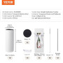 VEVOR Gobelets Thermos à Sublimation de 89 cL, 8PCs, Fins et Droits, Bouteille Sublimable en Acier Inoxydable, Vierges, à Double
