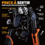 SOMELINE Pince à sertir, Outils de Sertissage Solaires Pour 2.5/4/6 mm² Cable Solaire, avec 12 Paires de Connecteurs Solaires, 1