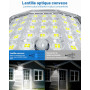 Giliwosy Lampe Solaire Exterieur de Mouvement, 210° Lumière avec Lentille Optique, Projecteur LED Solaire Étanche IP66, 4 Modes 