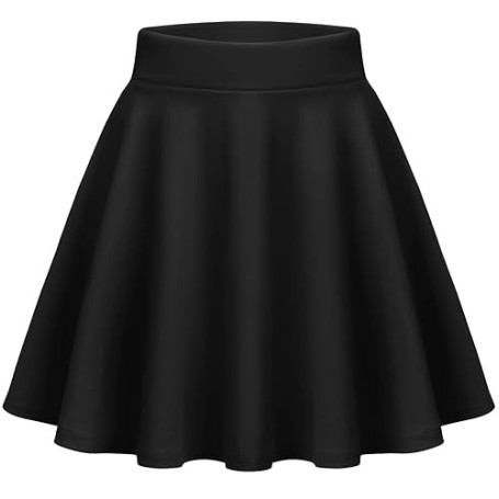 Zeagoo Jupes Femme Short Jupe Basic Taille Elastique A-Ligne Mini Jupe Courte Patineuse Jupe Casual Skirt