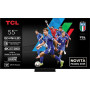 TCL 55C7K QD-Mini Téléviseur LED 55" 4K HDR Premium Dolby Vision IQ & Atmos, Bang & Olufsen Sound, Smart TV avec Google TV, 144