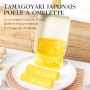 GiPP Tamagoyaki Poêle à omelette japonaise à induction - 18 x 13 cm - Revêtement anti-adhésif en granit - Sans PFOS/PFOA - Petit