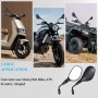 Cretassion Lot de 2 rétroviseurs moto certifiés E/M8 M10, filetage droit/gauche, compatibles scooter, ATV, cyclomoteur, vélo éle