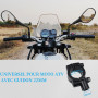 Cretassion Lot de 2 rétroviseurs moto certifiés E/M8 M10, filetage droit/gauche, compatibles scooter, ATV, cyclomoteur, vélo éle