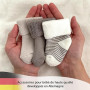 LaLoona - Lot de Chaussette Bebe (0-3 mois) - 6 Paires de Chaussettes Chaudes Bébé en Coton Mélangé, Testées OekoTex 100 - Beige