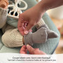 LaLoona - Lot de Chaussette Bebe (0-3 mois) - 6 Paires de Chaussettes Chaudes Bébé en Coton Mélangé, Testées OekoTex 100 - Beige