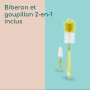 Bebeconfort Physio Air Kit complet biberons, Essentiels alimentation au biberon, 0 mois+, 6 biberons, tétine et goupillon 2-en-1