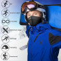 WTACTFUL 1/2Pcs Cache Cou Moto, Respirant Cache Col Homme Hiver Tour de Cou Chaud Temps Froid Cache Cou, Cagoule de ski Coupe-Ve