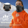 WTACTFUL 1/2Pcs Cache Cou Moto, Respirant Cache Col Homme Hiver Tour de Cou Chaud Temps Froid Cache Cou, Cagoule de ski Coupe-Ve