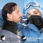 WTACTFUL 1/2Pcs Cache Cou Moto, Respirant Cache Col Homme Hiver Tour de Cou Chaud Temps Froid Cache Cou, Cagoule de ski Coupe-Ve