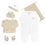 KINOUSSES - Kit Naissance Bébé Velours – Ensemble Naissance Nouveau-né Mixte Fille & Garçon – Coffret Vêtements Bébé