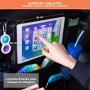 Huckaboo Organisateur Voiture Enfant - Rangement voiture enfant, Nombreuses poches, Support tablette, Noir, Lot de 2
