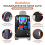 Huckaboo Organisateur Voiture Enfant - Rangement voiture enfant, Nombreuses poches, Support tablette, Noir, Lot de 2