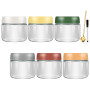 Alitree 6 Pièces Pot Overnight Oat Verre,300ml Overnight Oats Jar, Pot Yaourt en Verre avec Couvercle, pour Fraîcheur et Conserv