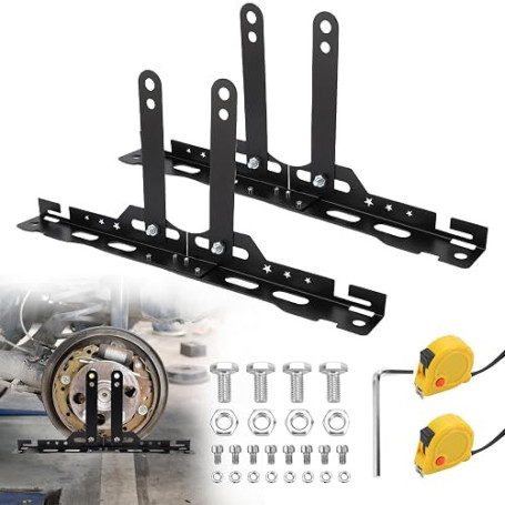 Umisu Outil d’Alignement de Roues, 2pcs Système de Réglage de Parallélisme, Plaques de Géométrie Auto Robustes avec 2 Rubans de