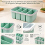 Solyxis 2 Pièces Récipients de Congélation pour Soupe, Moule Silicone 4 Compartiments avec Couvercle et Fermoir à Clip, Bac à Gl
