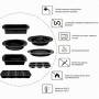 Kit d'outils de cuisson Aschef 9en1 - Moules à gâteau individuel en silicone antiadhésif, plaque à biscuits, moules à tarte, rés