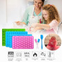 Gemtte Moules à Bonbons en Silicone, 4 Pièces Moule à Bonbon Gommeux avec 2 Pipettes, Moule Bonbon Silicone Réutilisable, Idéal