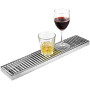 Bac de Récupération Acier Inoxydable 50x10cm Tapis de Bar Egouttoir Bac Récepteur INOX Comptoir Drip Tray Barmat Plateau d'Egout