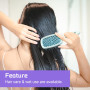 LORSEX Lot de 2 brosses à cheveux, brosse démêlante pour cheveux naturels pour cheveux crépus, ondulés et bouclés (Violet + Vert