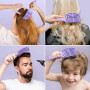 Brencco Brosse Cheveux Bouclés, Brosse a Cheveux Demelante Magique Anti-Casse & Anti-Statique, pour Boucles, Lisses, Épais ou Fi