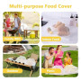 3 Pièces Cloche Alimentaire Pliable Anti Insectes, Anti-mouche Couvercle de Nourriture en Maille Pliant Tente Parapluie pour Bar
