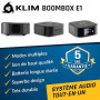 KLIM Boombox E1 - Poste Radio CD Portable - Extra Bass avec Subwoofer - Radio FM, CD, Bluetooth, USB, Bluetooth, MP3 - Mode Fila
