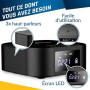 KLIM Boombox E1 - Poste Radio CD Portable - Extra Bass avec Subwoofer - Radio FM, CD, Bluetooth, USB, Bluetooth, MP3 - Mode Fila