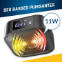 KLIM Boombox E1 - Poste Radio CD Portable - Extra Bass avec Subwoofer - Radio FM, CD, Bluetooth, USB, Bluetooth, MP3 - Mode Fila