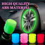 GNALIA Bouchons De Valve Auto，20 Pcs Bouchons De Valve Auto Luminescents，5-Couleurs L'Universel Fluorescent Bouchons De Valve De