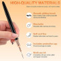Sularpek 5 Pièces Pinceau Nail Art Ongles, Pinceaux Nail Art Liner Ultra Fin, Pinceau Liner Ongle pour Les Lignes Longues, Détai