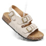 Jifenkla Mules Sandales Femme,Antidérapantes Sabots Été Plates En Liège Sandales Homme,Réglables Boucles Plateforme Chaussons Mo