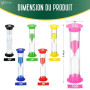 Lot de 6 sabliers Enfants colorés en Acrylique – 30s, 1, 2, 3, 5, 10 Min – pour Classe, Maison, Chambre Enfant – Apprentissage d