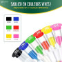 Lot de 6 sabliers Enfants colorés en Acrylique – 30s, 1, 2, 3, 5, 10 Min – pour Classe, Maison, Chambre Enfant – Apprentissage d
