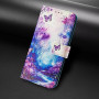 ILING Coque pour Samsung Galaxy A17 5G/4G, Élégante Fleurs et Animés Mignons Femme Étui, Portefeuille PU en Cuir Flip Antichoc H