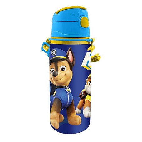 Kids Licensing Gourde en aluminium avec poignée et fermeture à clic, sans BPA et toxines, 600 ml, motifs pour enfants