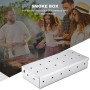 RoseFlower Boîte Fumeur Barbecue en INOX, BBQ Générateur de Fumée Fonctionne avec Barbecue au Charbon de Bois électrique ou Fumo