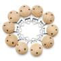 RUBY - Lot de 10 pinces en bois de hêtre de haute qualité, attache tétine, pinces tétine, pince en bois naturel (Avec trou)