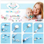 RUBY Lot de 10 clips de tétine en bois pour bébé - Empêche la chute ou la perte de la tétine - Accessoires pour bricolage et bri