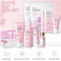 Sakura Kit de soin du visage 11 pièces, kit de soins de la peau quotidiens, avec nettoyant, toner, nettoyage et soin du visage,