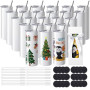 VEVOR Gobelets Thermos à Sublimation de 59 cL, 24PCs, Fins et Droits, Bouteille Sublimable en Acier Inoxydable, Vierges, à Doubl