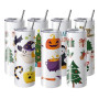 VEVOR Gobelets Thermos à Sublimation de 59 cL, 24PCs, Fins et Droits, Bouteille Sublimable en Acier Inoxydable, Vierges, à Doubl