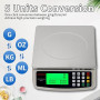 KNSWE Balance de Cuisine Professionnelle 40kg Grande Balance Alimentaire Electronique Numérique de Précision 1g Acier Inoxydable