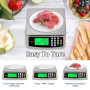 KNSWE Balance de Cuisine Professionnelle 40kg Grande Balance Alimentaire Electronique Numérique de Précision 1g Acier Inoxydable