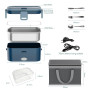Anykuu Gamelle Chauffante 1.8L 100W, Lunch Box 12V 24V 220V | Chauffage rapide 20-30 min, acier inox, facile à nettoyer, 3 alime