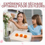Wisesorb Gel de silice pour fleurs séchées 2 lb (900 g) – cristaux fins, réutilisables et avec indicateur de couleur – séchage r
