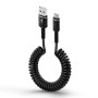 Câble USB C Spirale Charge Rapide, [0.4M-1.8M] Chargeur Cable USB A vers USB C Spiralé pour Samsung Galaxy S26 Ultra S25 S24 S23